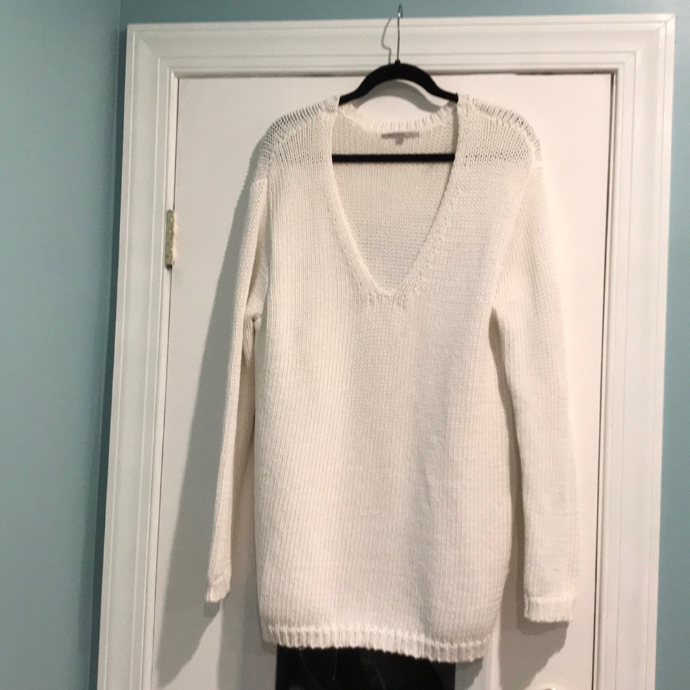 Long White Gap Knit Sweater